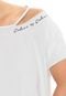 Camiseta Cropped Colcci Fitness Recorte Branca - Marca Colcci Fitness