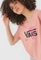 Camiseta Vans Lettering Rosa - Marca Vans