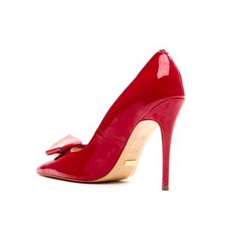 Scarpin Verniz Vermelho Salto Alto Cecconello 2396015-1