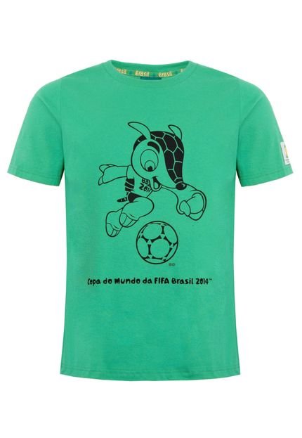 Camiseta Licenciados Copa do Mundo Fuleco 10 Verde - Marca Licenciados Copa do Mundo