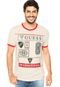 Camiseta Guess Racer Crew Bege - Marca Guess