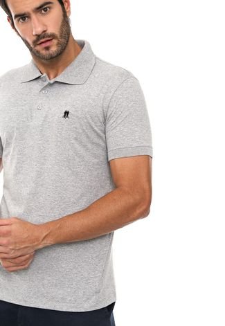 Camisa Louis Vuitton Polo Texturizada Cinza Original - AGJA17