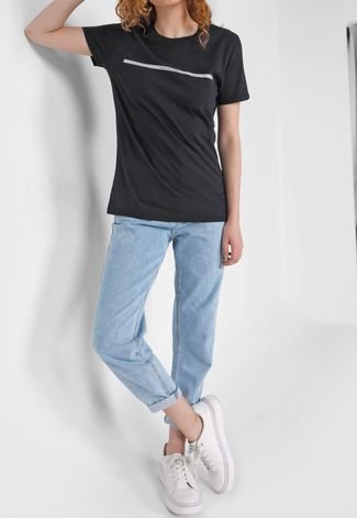 Blusa Calvin Klein Jeans Logo Preta