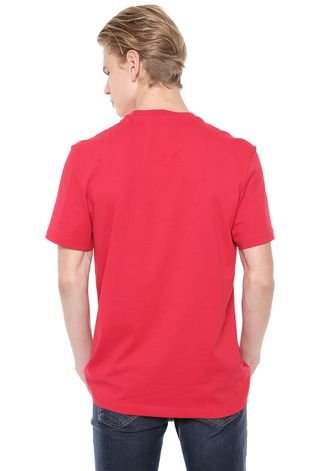 Camiseta Lacoste Estampada Vermelha