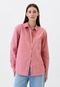 Camisa GAP Reta Roseta Alongada Rosa - Marca GAP