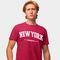 Camisa Camiseta Genuine Grit Masculina Estampada Algodão 30.1 New York - M - Bordo - Marca Genuine