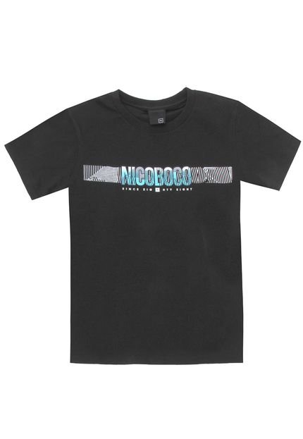 Camiseta Nicoboco Menino Liso Preta - Marca Nicoboco