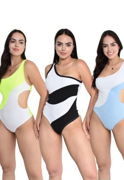 Bodys Femininos Kit com 3 Peças  Verde - Marca Penelópe Joy