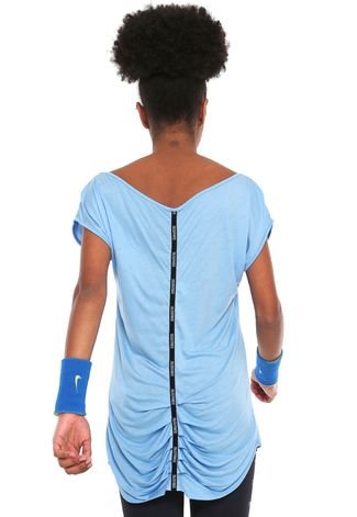 Camiseta Colcci Fitness Raglan Azul