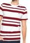 Camiseta Lacoste Padronagem Listrada Branca/Vermelho - Marca Lacoste