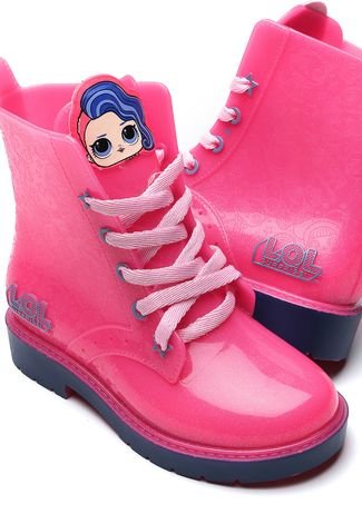 Bota Grendene Kids Infantil Lol Pop Star Rosa/Azul