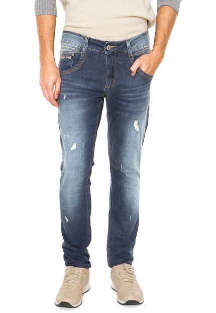 Calça Jeans Biotipo Skinny Bordado Azul - Marca Biotipo