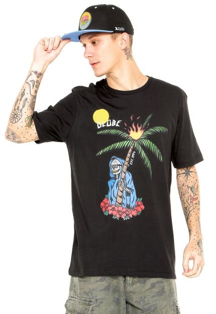 Camiseta Globe Skull Preta - Marca Globe