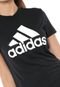 Camiseta adidas Performance W Mh Bos Tee Preta - Marca adidas Performance