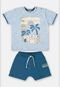 Conjunto Menino Camiseta e Bermuda Up Baby Azul - Marca Up Baby