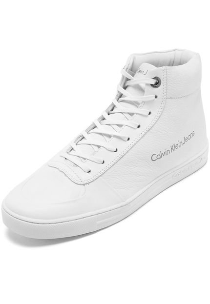 Tênis Couro Calvin Klein Logo Branco - Marca Calvin Klein