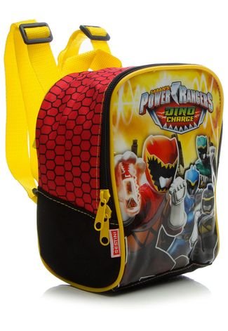Lancheira Infantil Sestini 16M Vermelha e Amarela Power Rangers