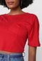 Camiseta Cropped Forum Lisa Vermelha - Marca Forum