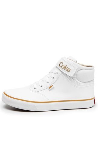 Tênis Coca Cola Shoes Cano Mid Branco