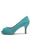 Peep Toe Couro Santa Lolla Liso Verde - Marca Santa Lolla