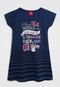 Vestido Elian Infantil Lettering Azul-Marinho - Marca Elian