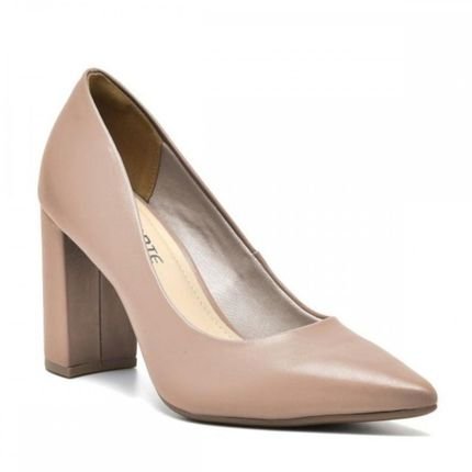 Sapato Via Marte 23-11701-01 Scarpin Salto Grosso Feminino Via Marte Nude - Marca Via Marte