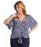 Blusa Feminina Plus Size Geométrica Secret Glam Azul - Marca Secret Glam