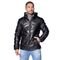 Jaqueta Masculina Gangster Puffer Corino com Capuz Preta - Marca Gangster