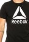 Camiseta Reebok Stacked Logo Preta - Marca Reebok