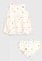 Vestido Tip Top Infantil Com Tapa Fralda Off-White - Marca Tip Top