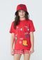 Camiseta Infantil Unissex Com Apliques Dpa - Vermelho - Marca Hering