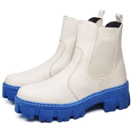 Bota Feminino Cano Curto Tratorada DUBUY 1504FG Azul - Marca DUBUY