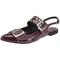 Sapato Feminino Slingback Bico Fino Fivela Rasteira Mule Marsala - Marca LAZZLU