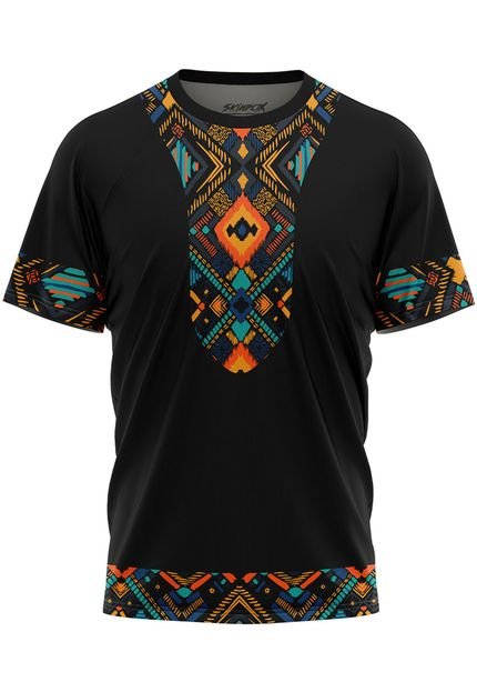 Camiseta Masculina Etnica Tribal Dashiki Native 1 - Marca Over Fame