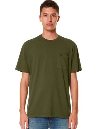 Camiseta John John Masculina Pocket Basic Bleen Verde Militar