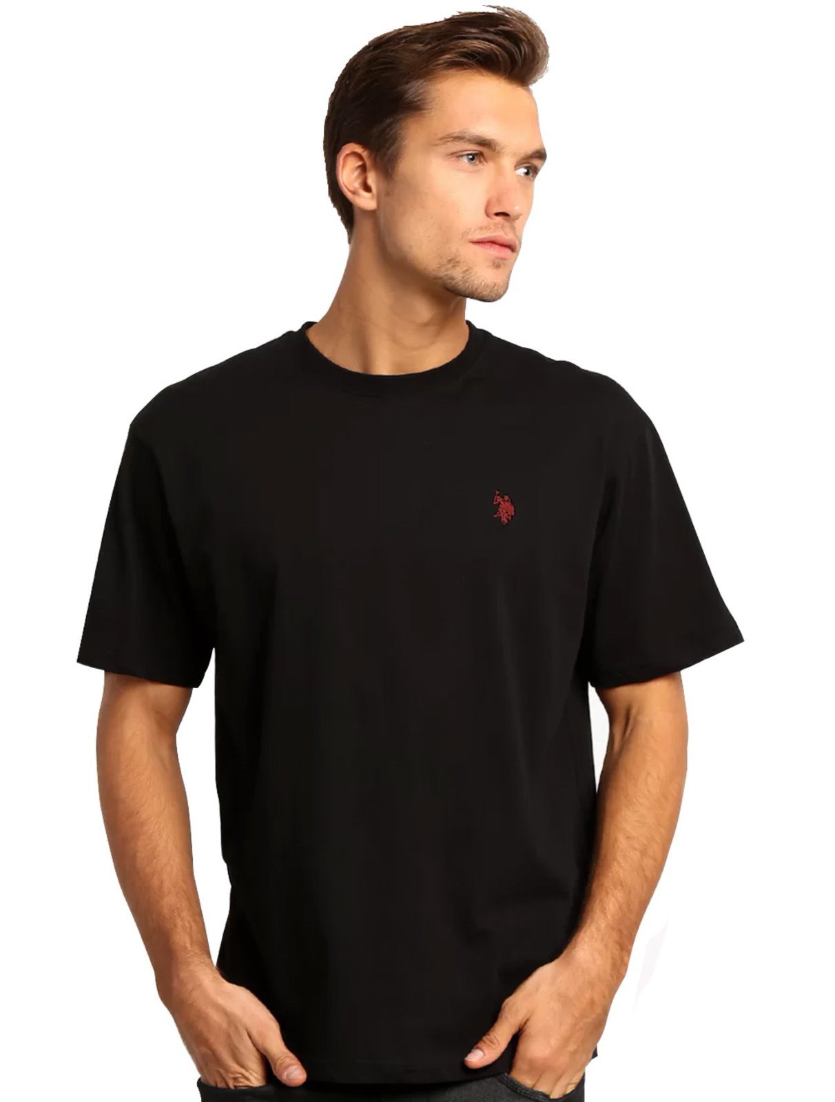 Camiseta U.S. Polo Assn Masculina Crewneck Classic Red Icon Preta - Marca U.S. Polo Assn.