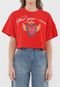 Camiseta Cropped Colcci Find Your Crush Vermelha - Marca Colcci