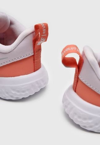 Tênis Nike Infantil Revolution 5 Tdv Off-White/Laranja