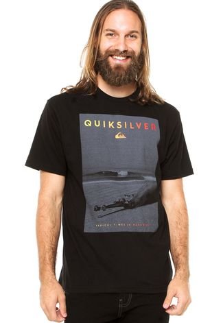 Camiseta Quiksilver Surf Check Preta