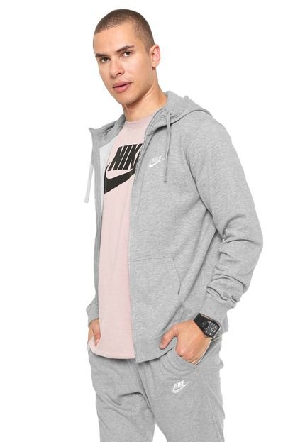 Moletom Aberto Nike Sportswear Nsw Club Cinza - Marca Nike Sportswear