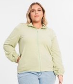 Jaqueta Plus Size Feminina Moletinho Secret Glam Verde - Marca Secret Glam