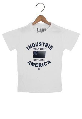 Camiseta Industrie Manga Curta Menino Branco