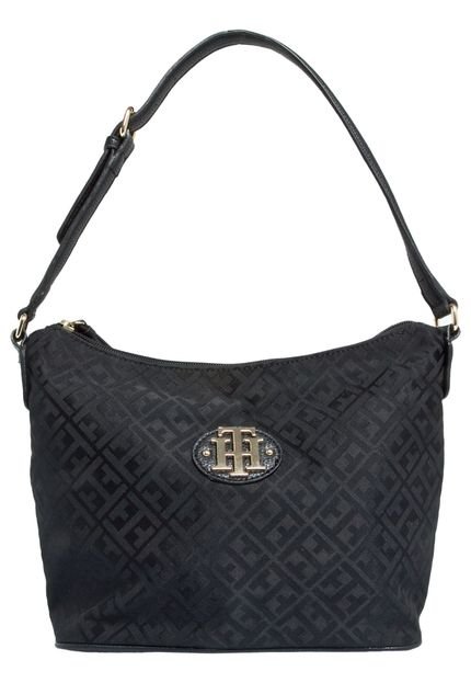 Bolsa Tommy Hilfiger Logo Preta - Marca Tommy Hilfiger