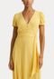 Vestido Lauren Ralph Lauren Midi Liso Amarelo - Marca Lauren Ralph Lauren