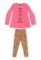 Conjunto Blusa e Calça Infantil Menina Bee Loop Rosa Pink - Marca Bee Loop