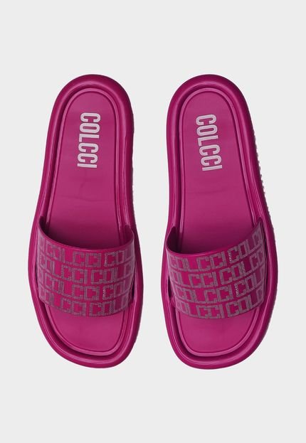 Chinelo Slide Colcci Monograma Rosa - Marca Colcci