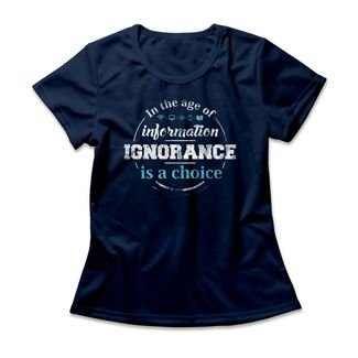 Camiseta Feminina Age Of Information - Azul Marinho