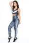 Legging Fitness St Madame Future Sublimada Azul - Marca St Madame