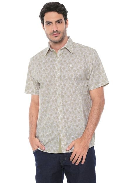 Camisa Polo Wear Reta Floral Bege - Marca Polo Wear