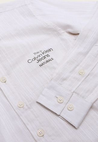 Camisa Infantil Calvin Klein Kids Naturals Off-White